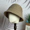 thumbnail image 1 of LinYooLi Autumn And Winter New Hollow Knitted Bucket Hat Versatile Face Facial Fisherman Hat Version Simple Warm Basin Hat, 1 of 9
