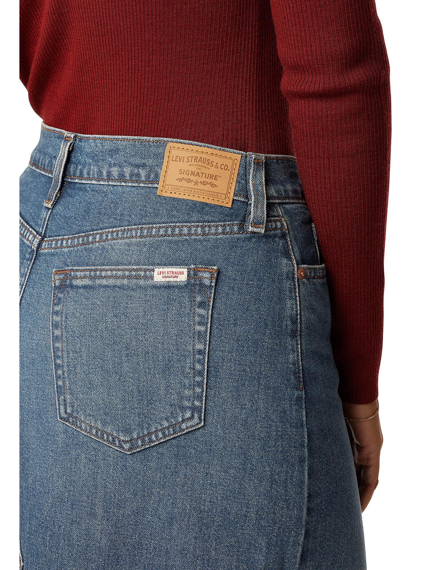 Levi Strauss Signature Women's and Women's Plus Maxi Denim Skirt, Sizes 0-28