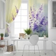 thumbnail image 5 of Lavender Blackout Curtains for Bedroom, Purple Floral Spring Country Nature Wildflower Plant Thermal Insulated Kitchen Drapes with Grommets, Light Blocking Window Treatment, 2 Panels 52" x 84", 5 of 7