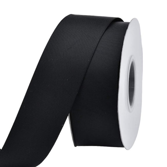 1 1/2 inch black grosgrain ribbon, 25 yards per roll, premium gift wrapping ribbon, craft supplies for bows wreaths hair accessories, wedding decorations, black