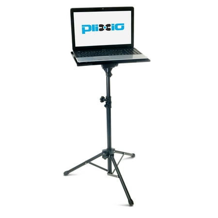- Plixio Laptop Stand and Projector Table— Universal Tripod Stand Up Desk with Adjustable Height (27” to 48”)