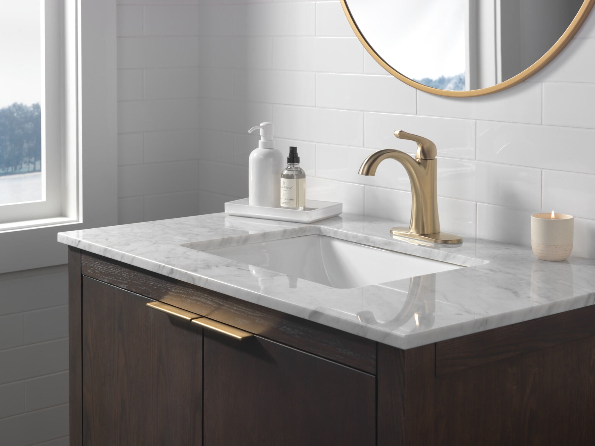 Delta Arvo Single-Handle Centerset Bathroom Faucet - 15840LF-CZ - Champagne Bronze