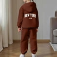thumbnail image 4 of Sweatsuits for Girls Boys New York Sweatshirt and Jogger Sweatpants 2 Piece Matching Track Suit Boys Girls Activewear Sets, 4 of 7