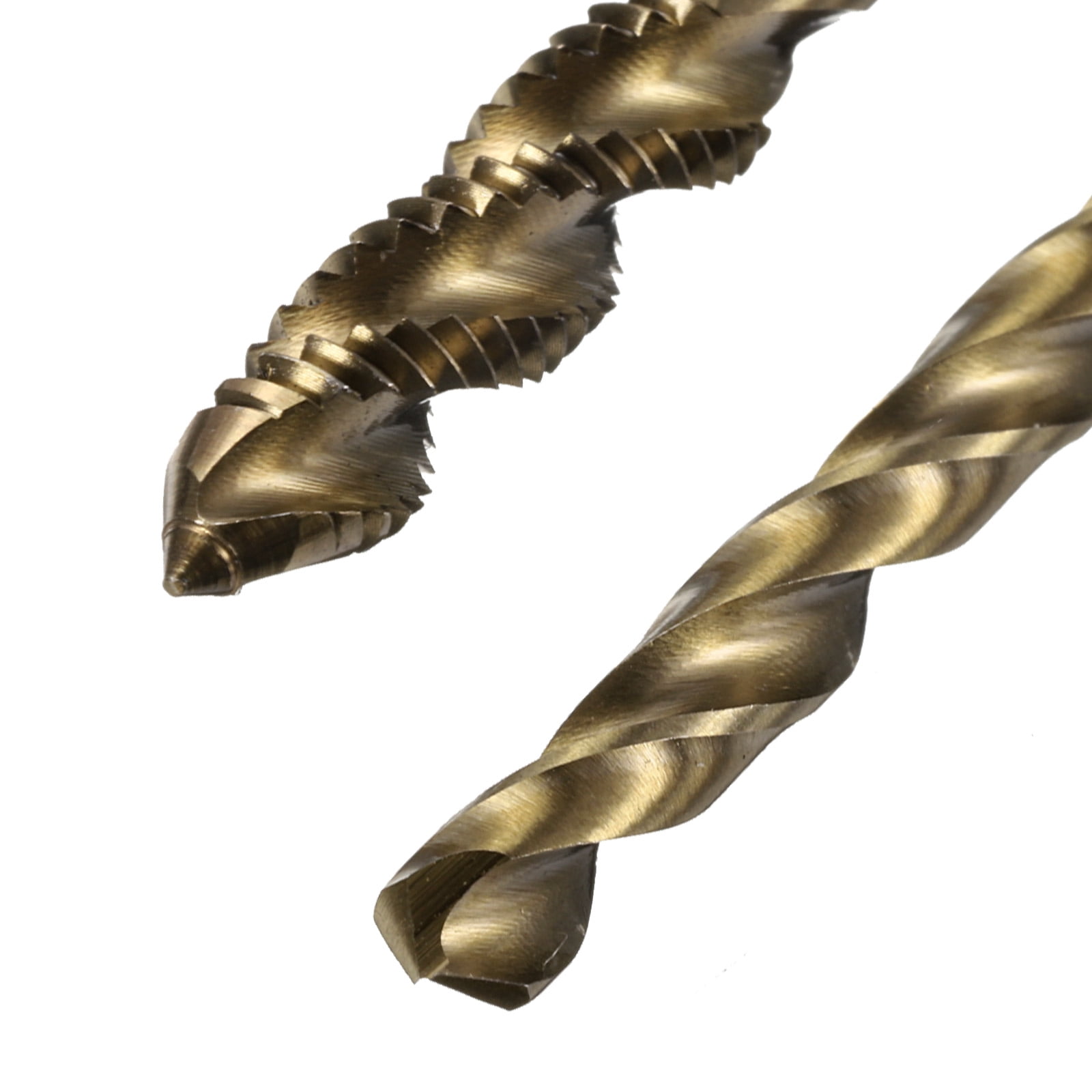 Uxcell Tap and Drill Bit Set, 3 Pieces M5 x 0.8 Spiral Flute Tap & 3 Pieces 4.2mm Drill Bit Roasted Yellow