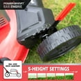 thumbnail image 4 of SYNGAR 209CC 4-Stroke Lawn Mower, 21 inch 3-in-1 Gas Powered Self Propelled Lawn Mower with Motor Oil and Bag, 5 Heights Adjustable, Cordless Self Propelled Grass Mower for Patio, Garden, Yard, Red, 4 of 7