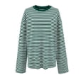 thumbnail image 4 of Long Sleeve Striped T Shirt For Casual Color Loose Fit Crewneck Top, 4 of 4