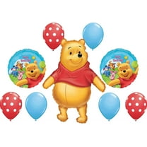 WINNIE The POOH 1st #1 First Happy Birthday Party (9) Mylar & Latex Balloon Set