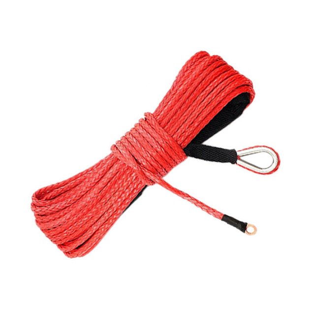 Scienceny Cable de cabrestante de fibra sintética para automóvil, Universal, 15m, profesional, extraíble, resistente a desgarros, accesorios Vehículos, repuestos y accesorios Mis Rojo