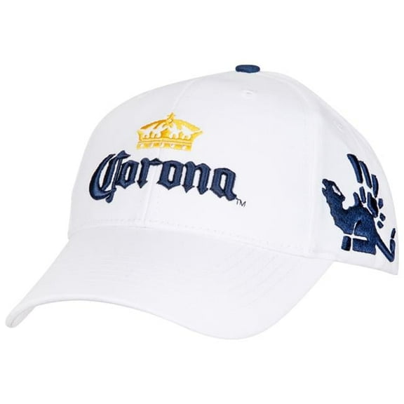 Crown Adjustable Strapback Hat, White