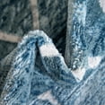 thumbnail image 4 of Unique Loom Matrix Trellis Collection Area Rug - Deco (8' Round Blue/Ivory), 4 of 7
