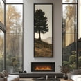 thumbnail image 4 of Large Framed Canvas Art Vintage Tree Country Landscape Print for Rustic Living Room Bedroom Wall Decor - 60"x20" Black Framed, 4 of 6