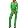thumbnail image 3 of Scyoekwg Womens Two Piece Sets Fall Outfits Long Sleeve Sweatshirt Long Pants Casual Matching Outfits Fashion Sweatsuit Tracksuit (Green,XL), 3 of 7