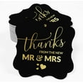 thumbnail image 2 of Inkdotpot Hang Tags Thanks From The New Wedding Favor Bracket Shape Gift Tags Real Gold Foil Bonbonniere Tag Pack Of 50, 2 of 7