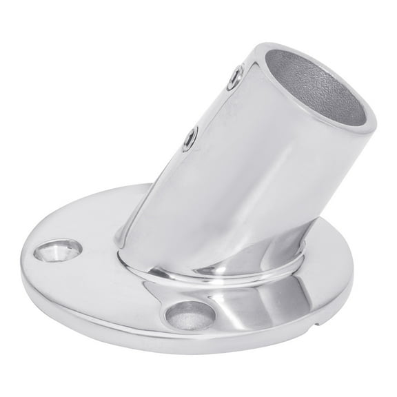 White Water 6842S Marine 316 Stainless Steel Heavy Duty 60 Degree Round Hand/Grab Rail Base Fitting for 7/8” Tube OD