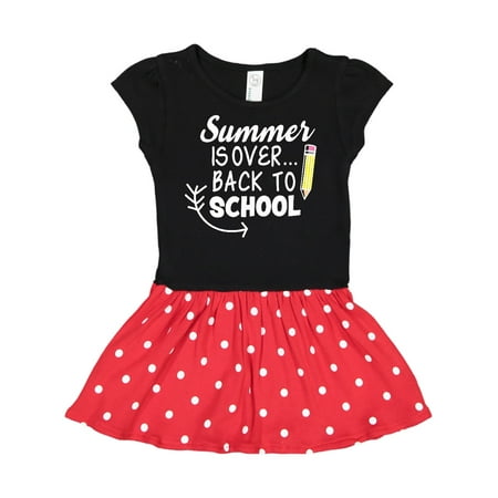 

Inktastic Summer is Over Back to School with Pencil Gift Toddler Girl Dress