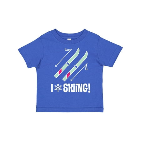 

Inktastic Skier I Love Skiing Girls Toddler T-Shirt