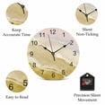 thumbnail image 5 of Wall Clock Yellow Ocean Waves Clocks PVC Silent Non-Ticking Battery Operated Decorative Ombre Beach Spray Round Clock for Home Living Room Kitchen Bedroom Office School Wall Decor 14 Inch, 5 of 9