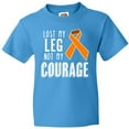 thumbnail image 3 of Inktastic Lost my Leg Not my Courage Limb Loss Awareness Orange Ribbon Youth T-Shirt, 3 of 5