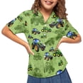 thumbnail image 3 of Binienty Tractor Kids Hawaiian Shirt Boys Lightweight Boys Button Down Shirt Trendy Comfy Short Sleeve Top Comfortable Children Summer Clothes, 3 of 7