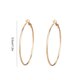 thumbnail image 3 of 1 par de pendientes de aro, colgantes de oreja redondos de estilo Simple creativo, accesorio de moda, adornos de orejas para decoración dorada Ropa, zapatos y accesorios Miscelánea Dorado 3cm Qarigey AP009026-02B, 3 of 6