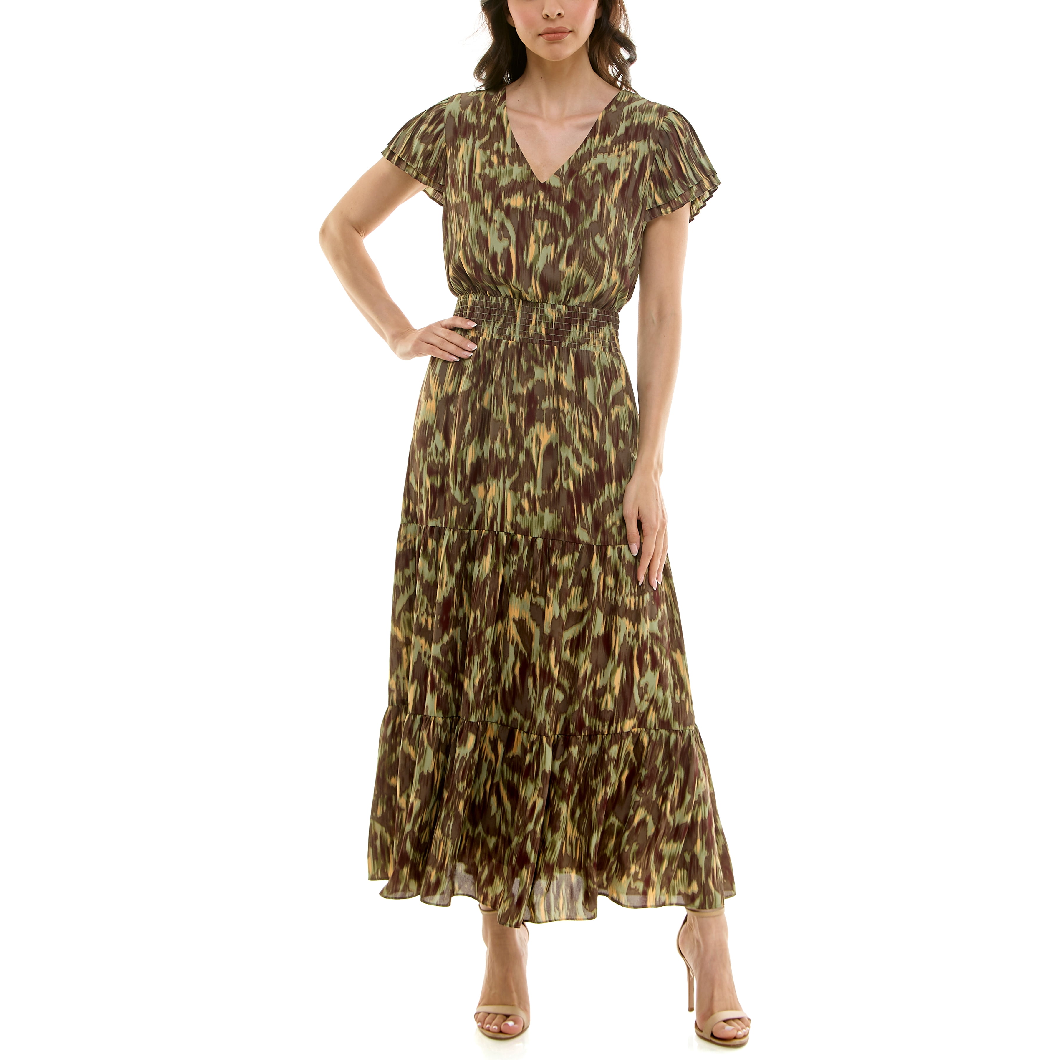 Nanette Lepore Women's Flutter Sleeve Midi Dress, Sizes XS-XXXL