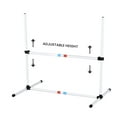 thumbnail image 4 of Pefilos Agility Course Backyard Set, 3 Pack Indoor and Outdoor Agility Training Equipment for Dogs, Weave Poles for Dog Obstacle Training, White, 4 of 9