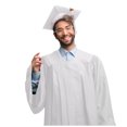 thumbnail image 3 of UJNDER Adult Unisex Graduation Gown Set College and High School Robe with Cap and Tassel for Women White 39, 3 of 9