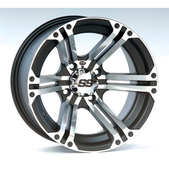 ITP SS212 Aluminum Wheel Machined w/Black 12x7 (1228368404B)