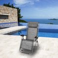 thumbnail image 5 of Veryke 2Pcs Zero Gravity Chair, Portable Folding Chairs for Sun Bath, Lounge Chair Table Set, Lawn & Patio Chair, Folding Beach Chair with Detachable Cup Holder, Gray, 5 of 7