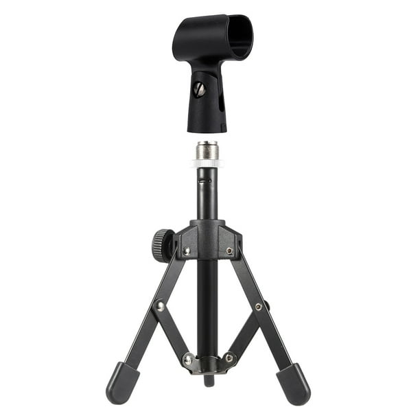MS12 Mini Foldable Adjustable Desktop Microphone Stand Tripod with MC5