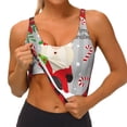 thumbnail image 3 of Fotbe Gnome And Buffalo Plaid Sujetador Deportivo Largo sin Aros para Mujer con Almohadillas y Soporte Medio, Transpirable y Absorbente, Camiseta Tipo Chaleco o Tank Top-Small, 3 of 8