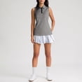 thumbnail image 7 of Nestiefly Womens Sleeveless Golf Shirts - Quarter Zip UPF 50+ Collared Polo Shirts, Quick Dry Zip Up Tennis Sports Active Tee Gray M, 7 of 7