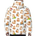thumbnail image 3 of Bingfone Kawaii Shiba Dog Men's Drawstring Hoodie Long Sleeve Pocket Sweatshirts-Large, 3 of 6