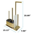 thumbnail image 2 of All in one toilet brush, plunger toilet paper holder Bath Set Gold, 2 of 6