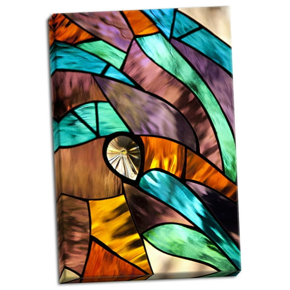 Gango Home Decor Stained Glass II by Karyn Millet (Ready to Hang); One 24x36in Hand-Stretched Canvas