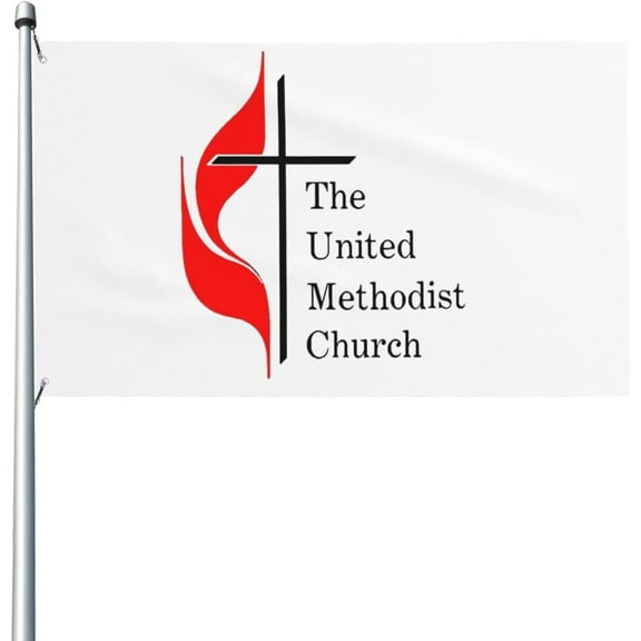 United Methodist Church Home Flag 3x5 Ft UV Resistant Durable Quality Decoration Yard Indoor Garden Banners