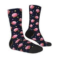 thumbnail image 2 of Goofa Cartoon Donut Planets Printed Men's Crew Socks, Soft Durable Breathable Moisture-Wicking with Odor Control Cotton socks, 2 of 9