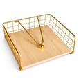 thumbnail image 1 of Servilletero De Metal Dorado Cuadrado Elegante Y Resistente Dorado cruadros, 1 of 5