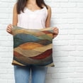 thumbnail image 2 of Vintage Green Blue Pillow Covers 24x24 Inch Decorative Throw Pillow Cover, Farmhouse Retro Art Sofa Pillowcases Accent Cushion Case Home Decor Bedroom Living Room, 2 of 6