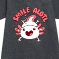 thumbnail image 2 of Instant Message - Smile Alotl - Toddler And Youth Girls Fleece Dress, 2 of 5