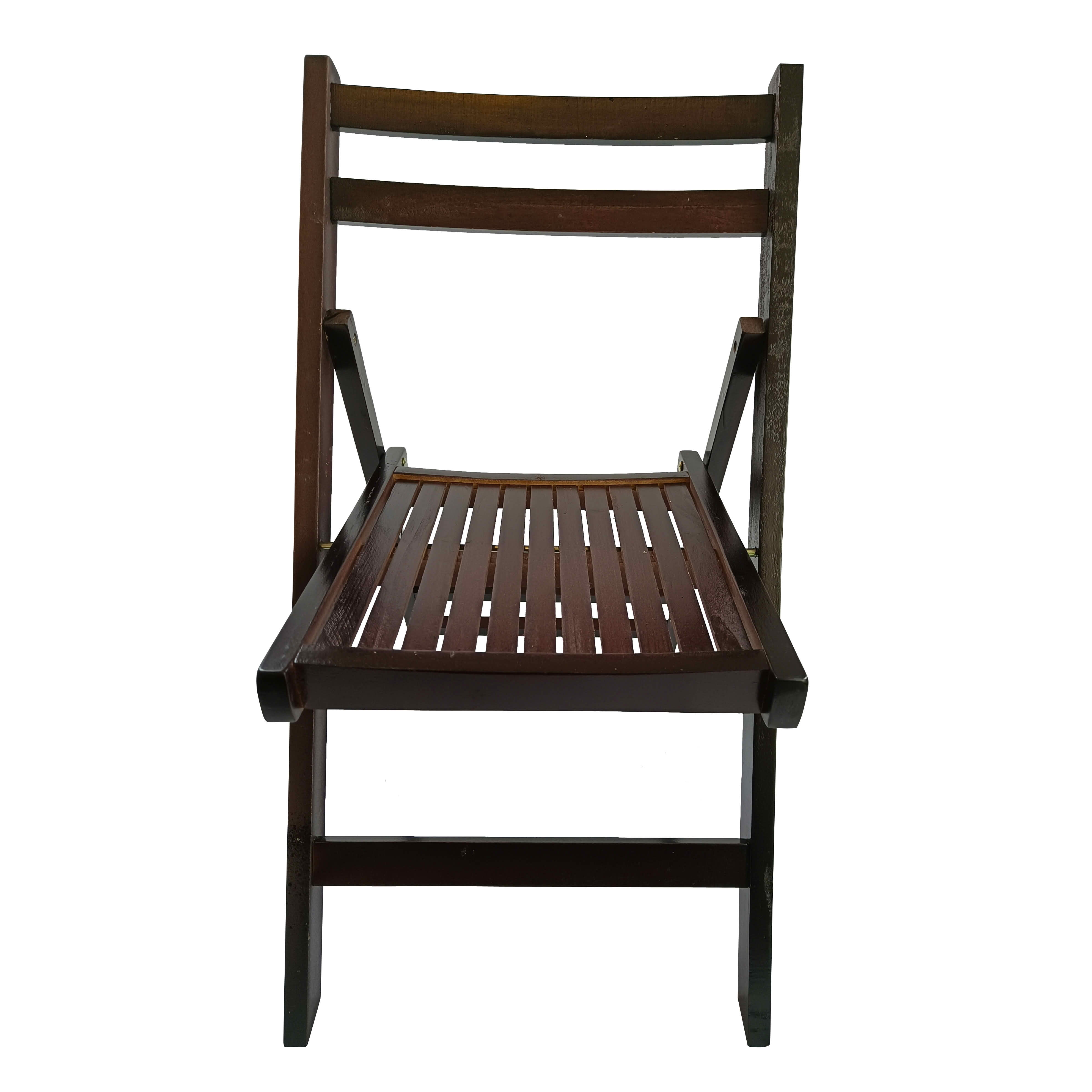 MAYEERTY Set of 4 Honey Solid Wood Slatted Folding Chairs, Portable Foldable Event Dining Chairs for Indoor Outdoor Wedding Kitchen Balcony, Holds 200 LBS