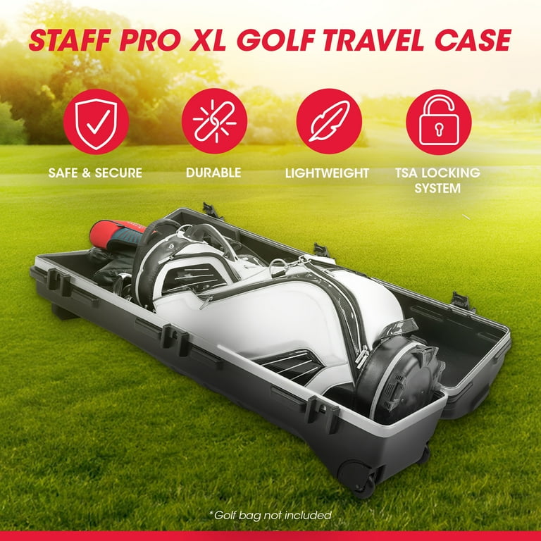 SKB Cases ATA Staff Pro XL Wheeled Golf Travel Case, Hard Plastic SKB Cases ATA Staff Pro XL Wheeled Golf Travel Case, Hard Plastic