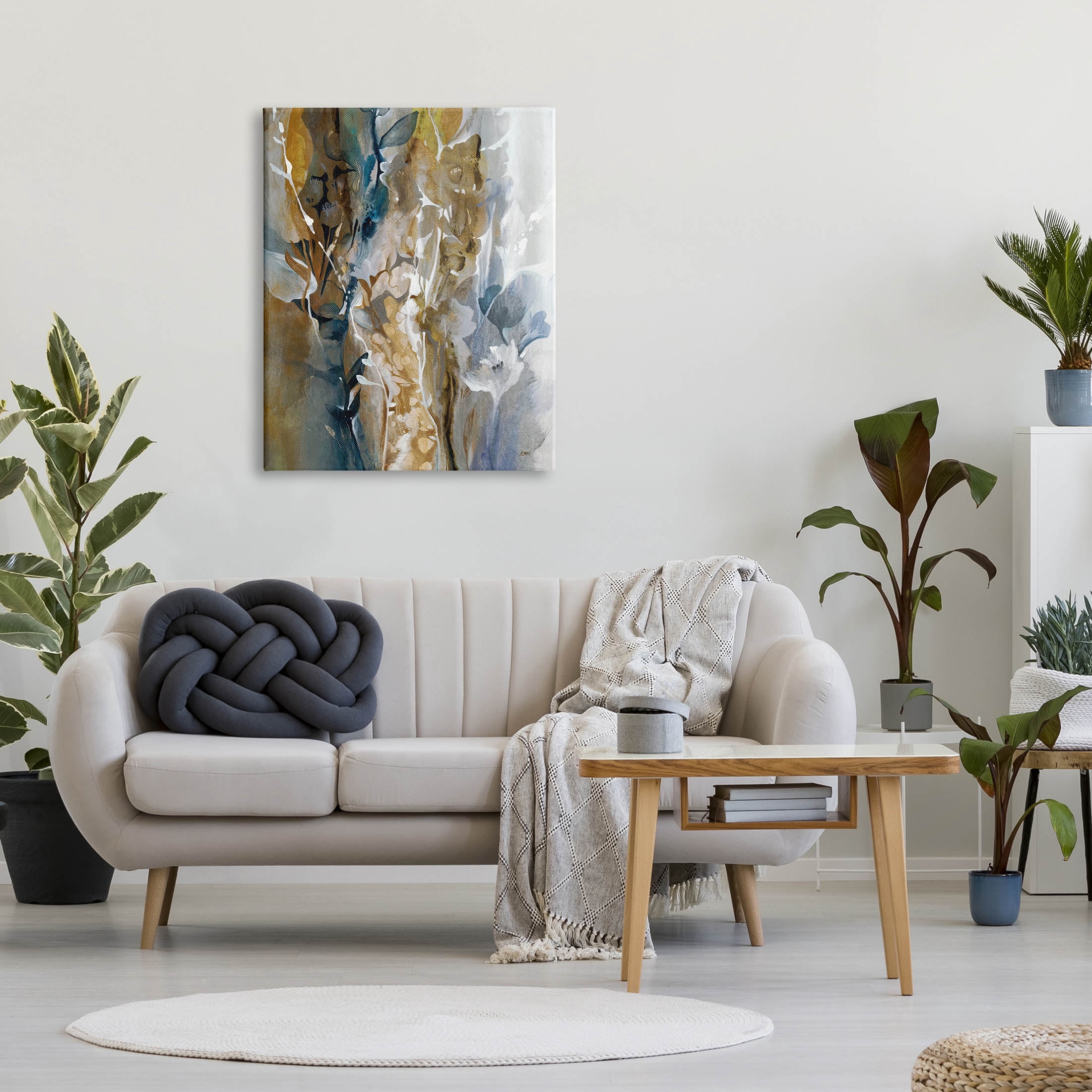 Stupell Industries Botanical Layered Sprigs Painting Gallery Wrapped Canvas Print Wall Art, Design by K. Nari
