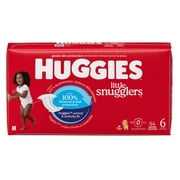 Huggies Little Snugglers Fragrance Free Baby Diapers, Size 6 (35+ lbs), 108 Count (2 Packs of 54) (Select for More)