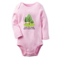 thumbnail image 5 of iDzn From Little Seeds Grow Mighty Trees Funny Rompers, Newborn Baby Unisex Bodysuits, Infant Jumpsuits, Toddler Kids Long Sleeve Oufits (Pink, 0-6 Months), 5 of 5