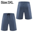 thumbnail image 2 of Pantalones cortos azules para correr para hombre con bolsillos con cremallera, pantalones cortos deportivos de secado rápido para gimnasio para hombre, 2 of 5