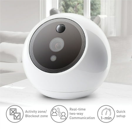 Amaryllo - Apollo Biometric Auto-Tracking Indoor Security Camera - White