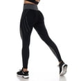 thumbnail image 3 of White Mark Women's High-Waist Reflective Piping Activewear Sports Leggings, 3 of 5