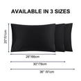 thumbnail image 6 of Unique Bargains Breathable Cotton Envelope Closure Pillowcases 2 Pcs Black King, 6 of 8