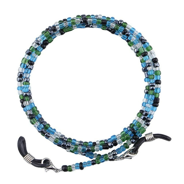 Glass Bead Glasses Eeywear Chain Necklace Lanyard Rope 27 "Glasses Cord - Blue